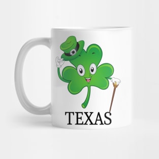 St Patrick's  Irish Shamrock texas, Irish Gift for Wife Mug